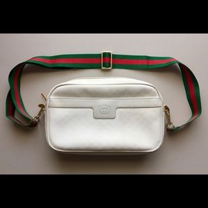 vintage all white gucci bag